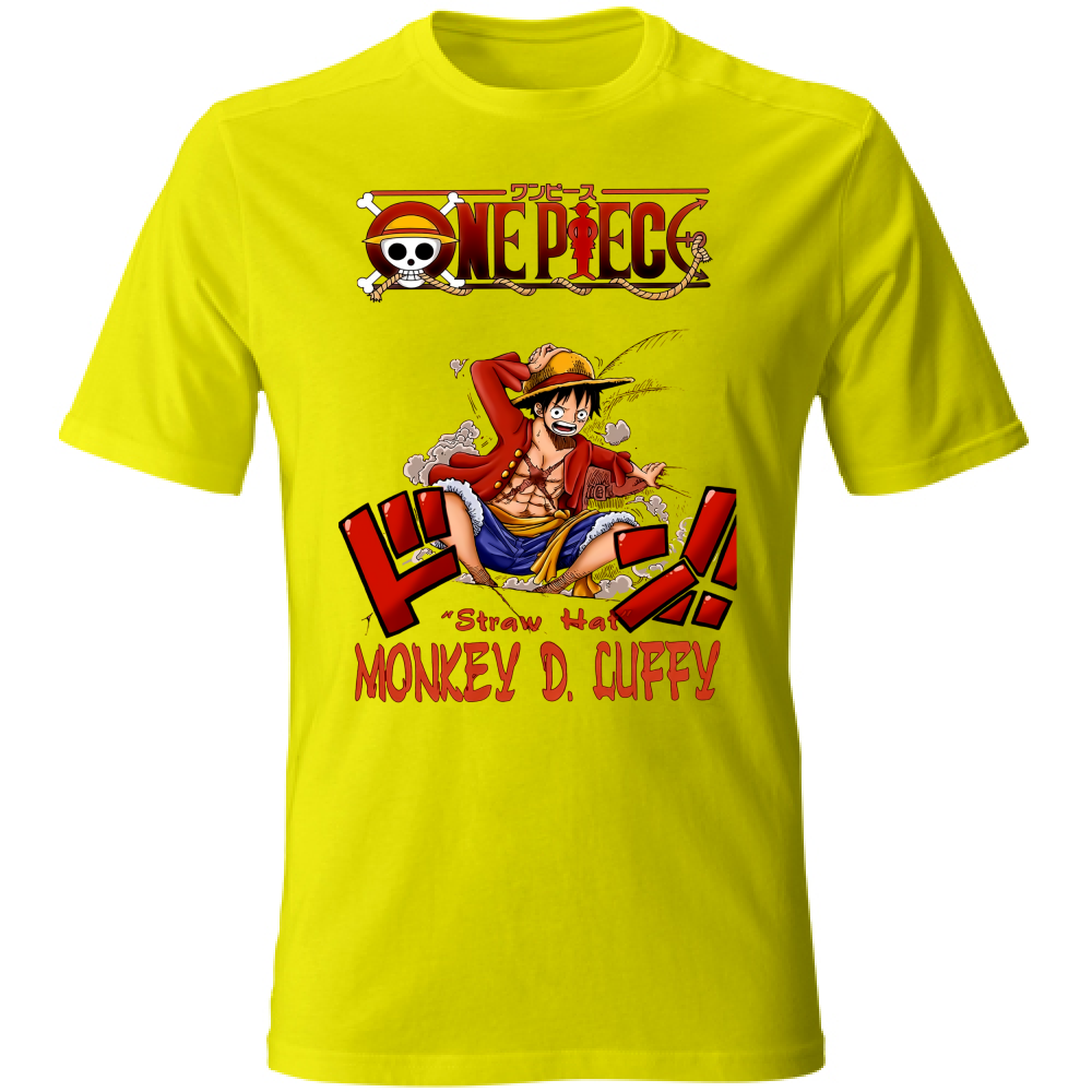 T-SHIRT UNISEX ADULTI E BAMBINI MONKEY D. LUFFY