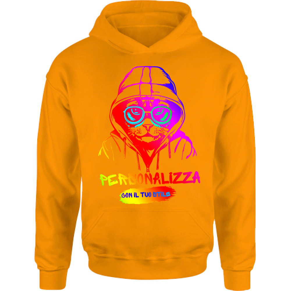 FELPA PERSONALIZZABILE BAMBINI UNISEX CON CAPPUCCIO