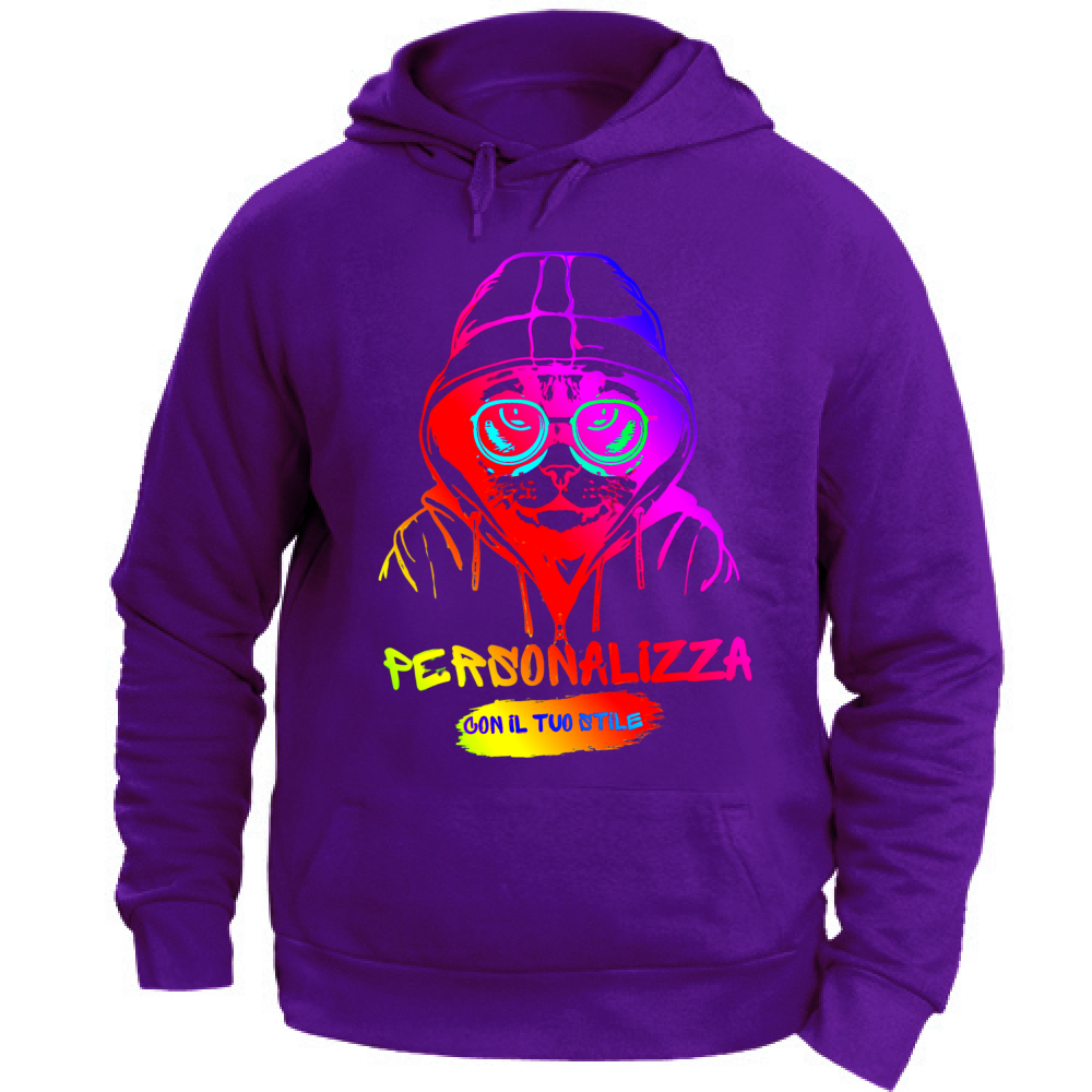 FELPA PERSONALIZZABILE ADULTI UNISEX CON CAPPUCCIO