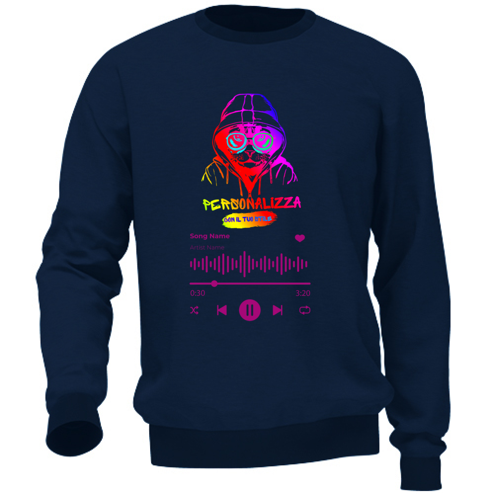 FELPA UNISEX ADULTI  SPOTIFY A GIROCOLLO