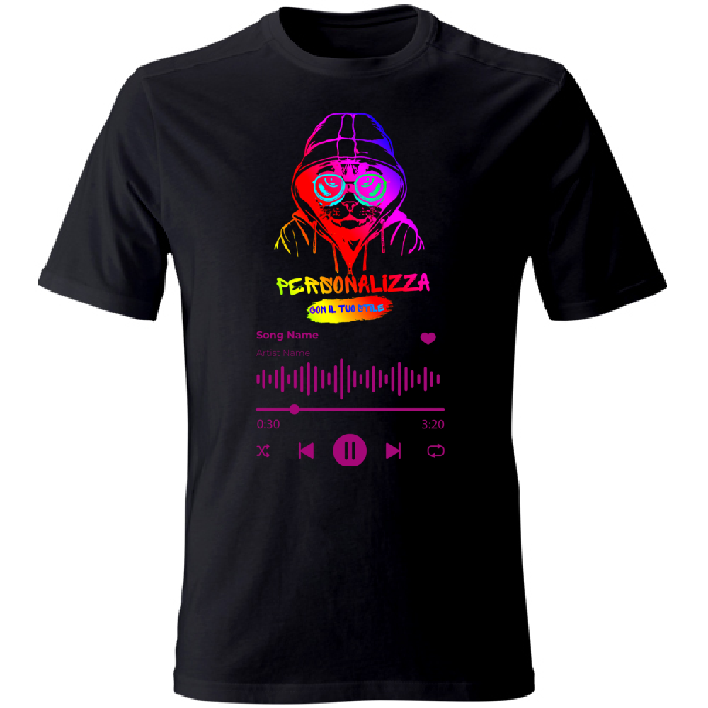 T-SHIRT UNISEX ADULTI SPOTIFY PERSONALIZZATA