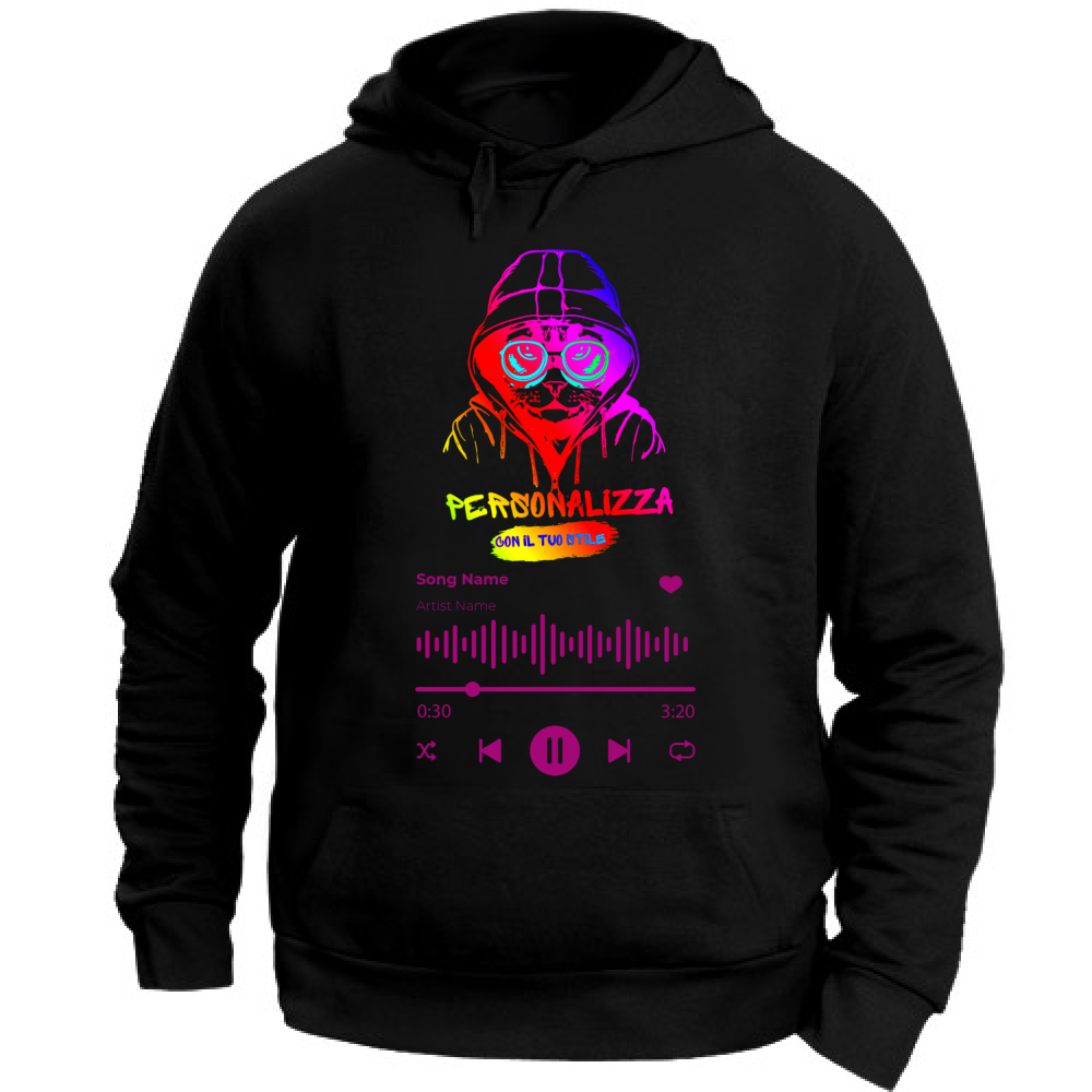 FELPA UNISEX ADULTI SPOTIFY CON CAPPUCCIO