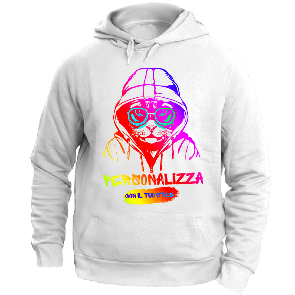 FELPA PERSONALIZZABILE ADULTI UNISEX CON CAPPUCCIO