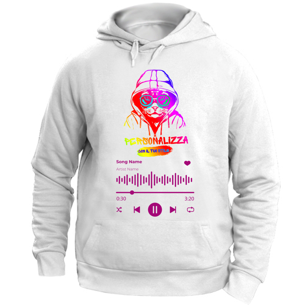 FELPA UNISEX ADULTI SPOTIFY CON CAPPUCCIO
