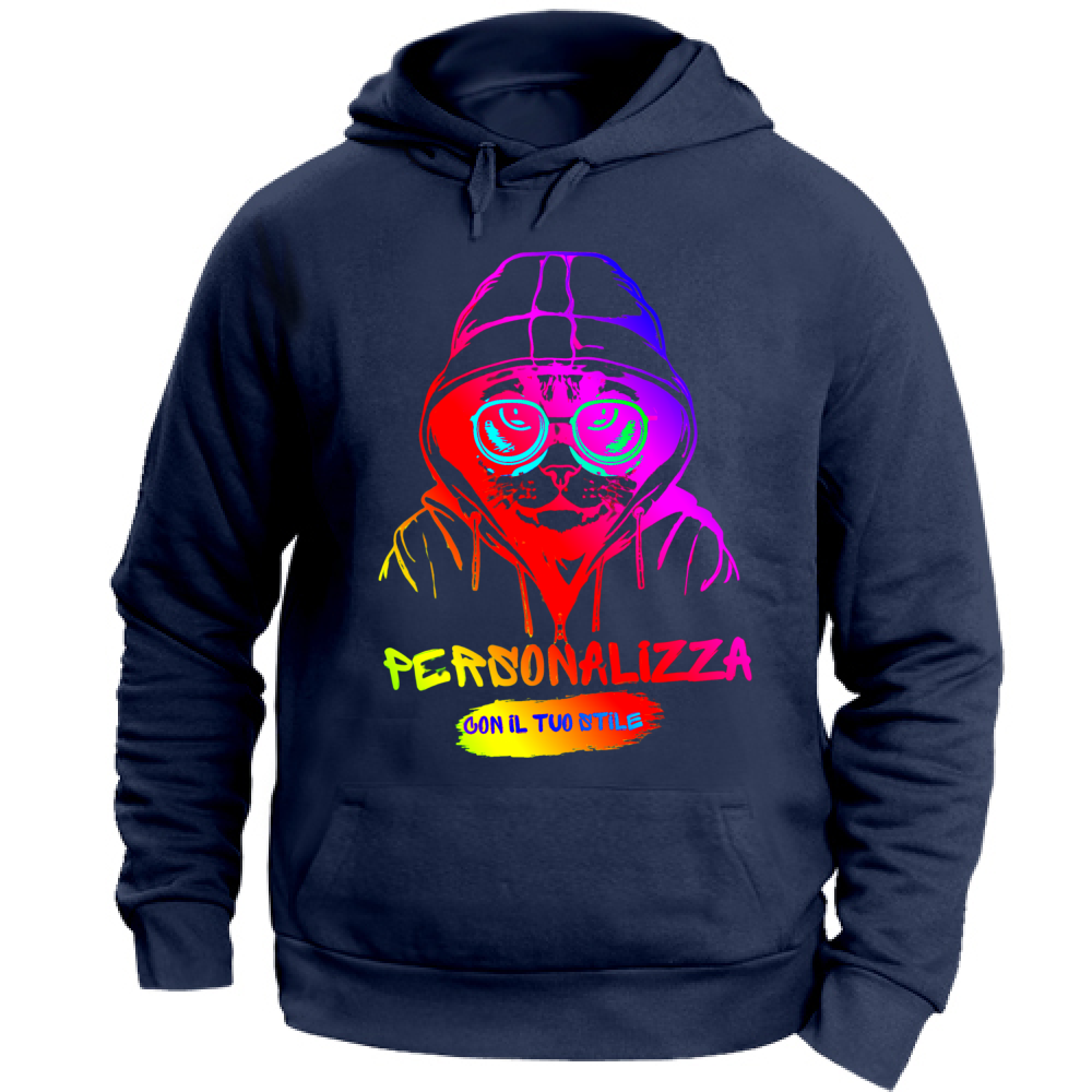 FELPA PERSONALIZZABILE BAMBINI UNISEX CON CAPPUCCIO