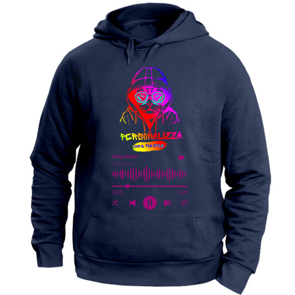 FELPA UNISEX ADULTI SPOTIFY CON CAPPUCCIO