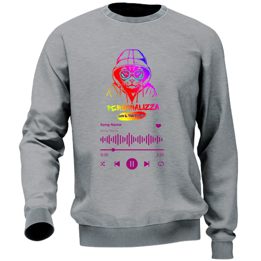FELPA UNISEX ADULTI  SPOTIFY A GIROCOLLO