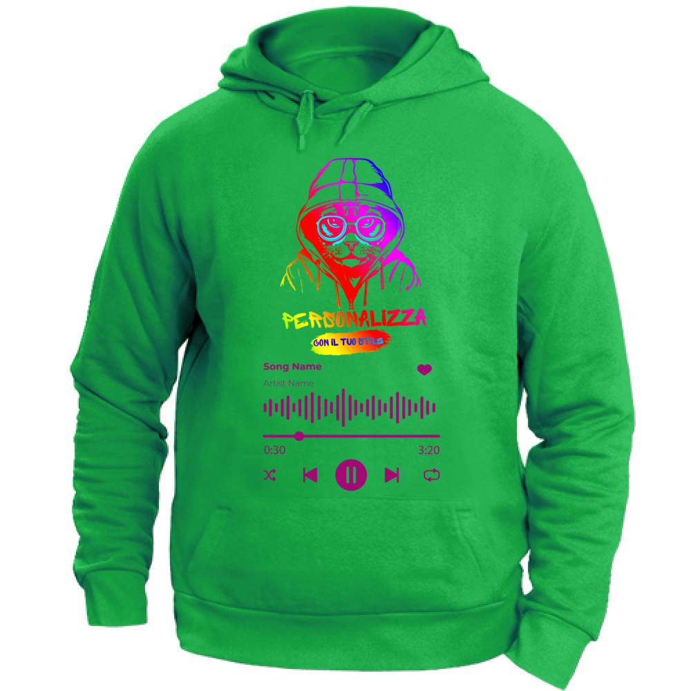 FELPA UNISEX ADULTI SPOTIFY CON CAPPUCCIO