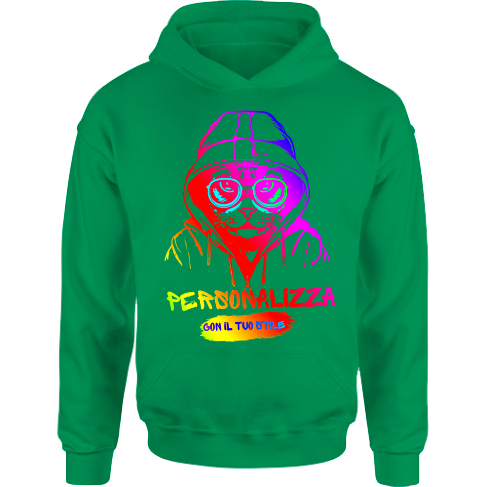 FELPA PERSONALIZZABILE BAMBINI UNISEX CON CAPPUCCIO