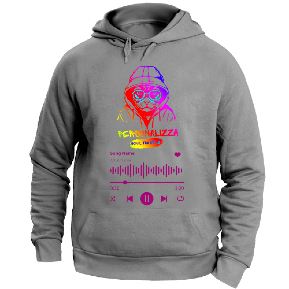 FELPA UNISEX ADULTI SPOTIFY CON CAPPUCCIO