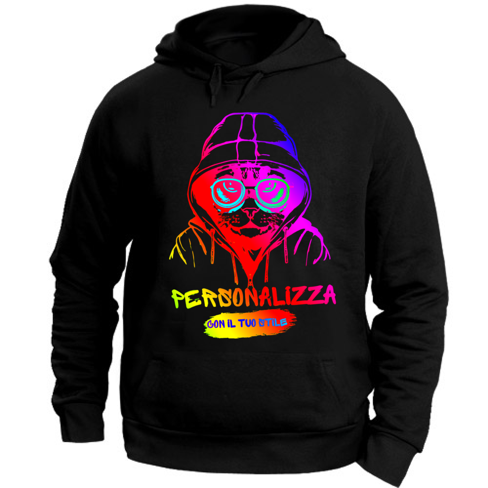 FELPA PERSONALIZZABILE BAMBINI UNISEX CON CAPPUCCIO
