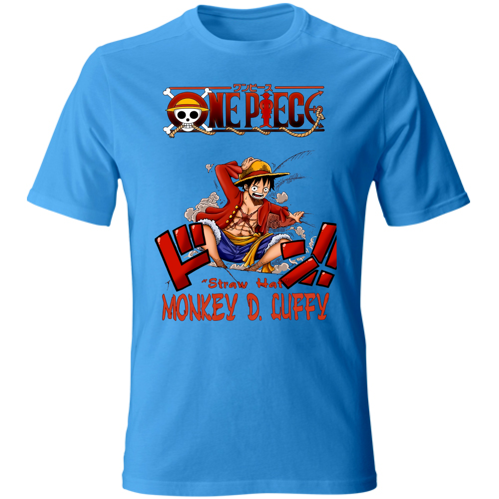 T-SHIRT UNISEX ADULTI E BAMBINI  MONKEY D. LUFFY