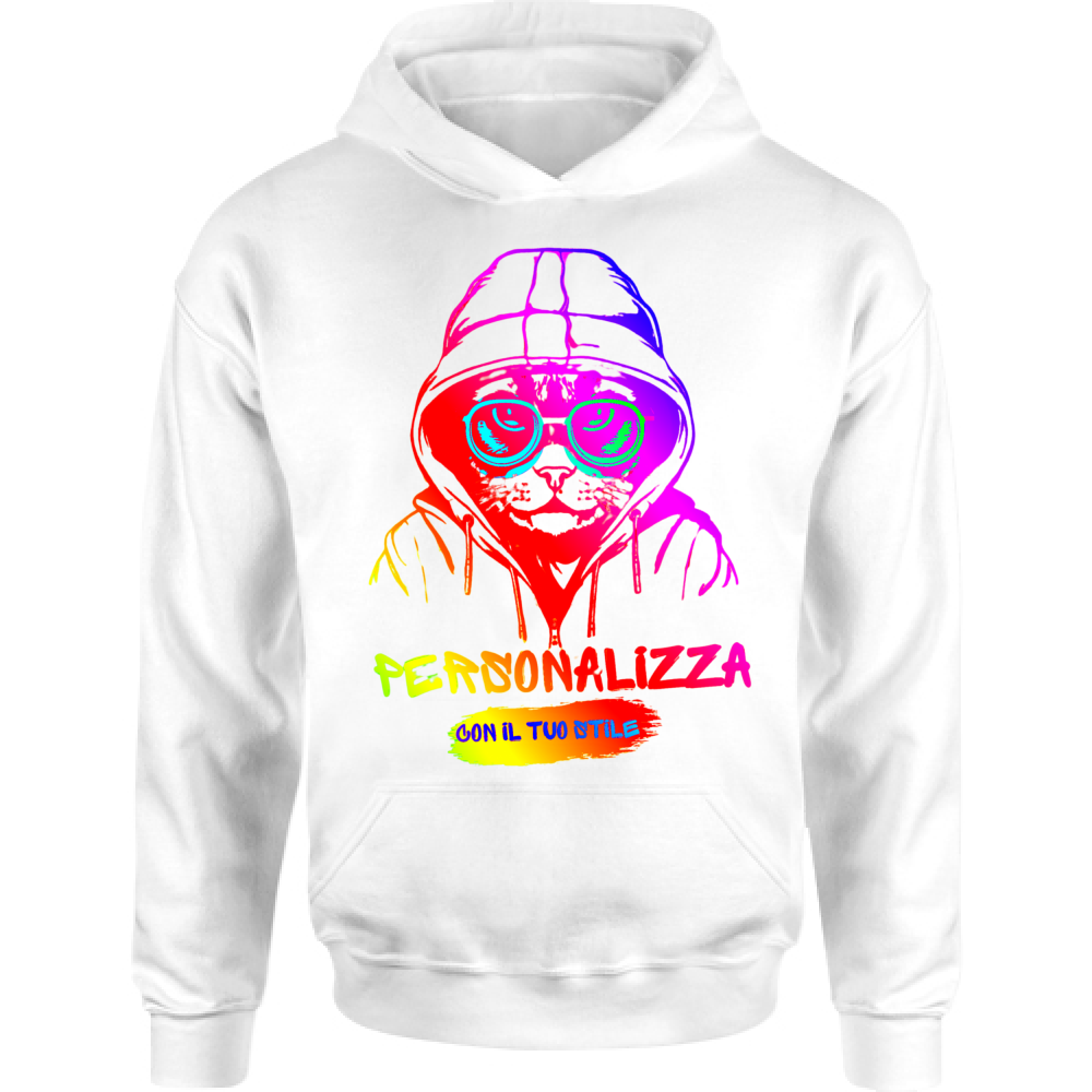 FELPA PERSONALIZZABILE BAMBINI UNISEX CON CAPPUCCIO