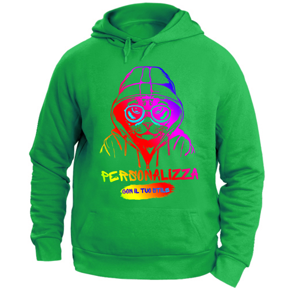 FELPA PERSONALIZZABILE ADULTI UNISEX CON CAPPUCCIO