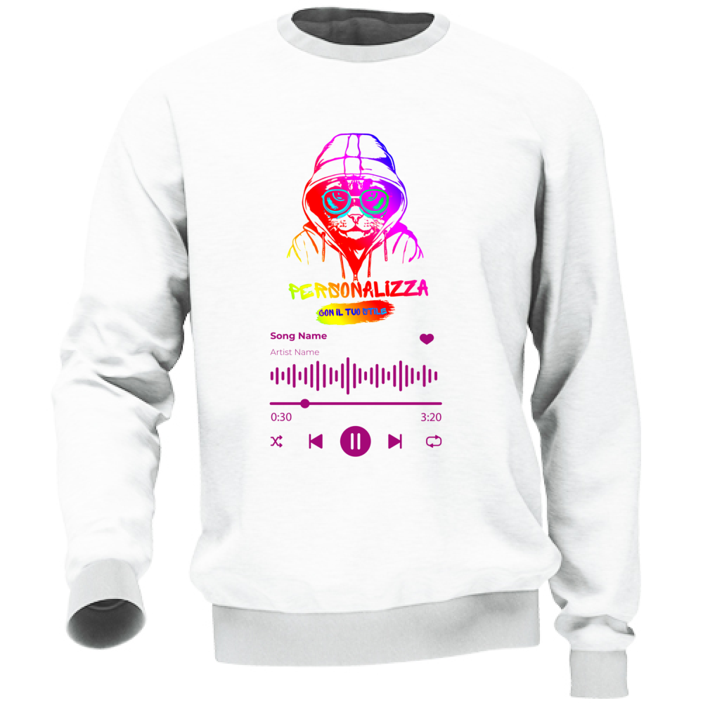 FELPA UNISEX ADULTI  SPOTIFY A GIROCOLLO