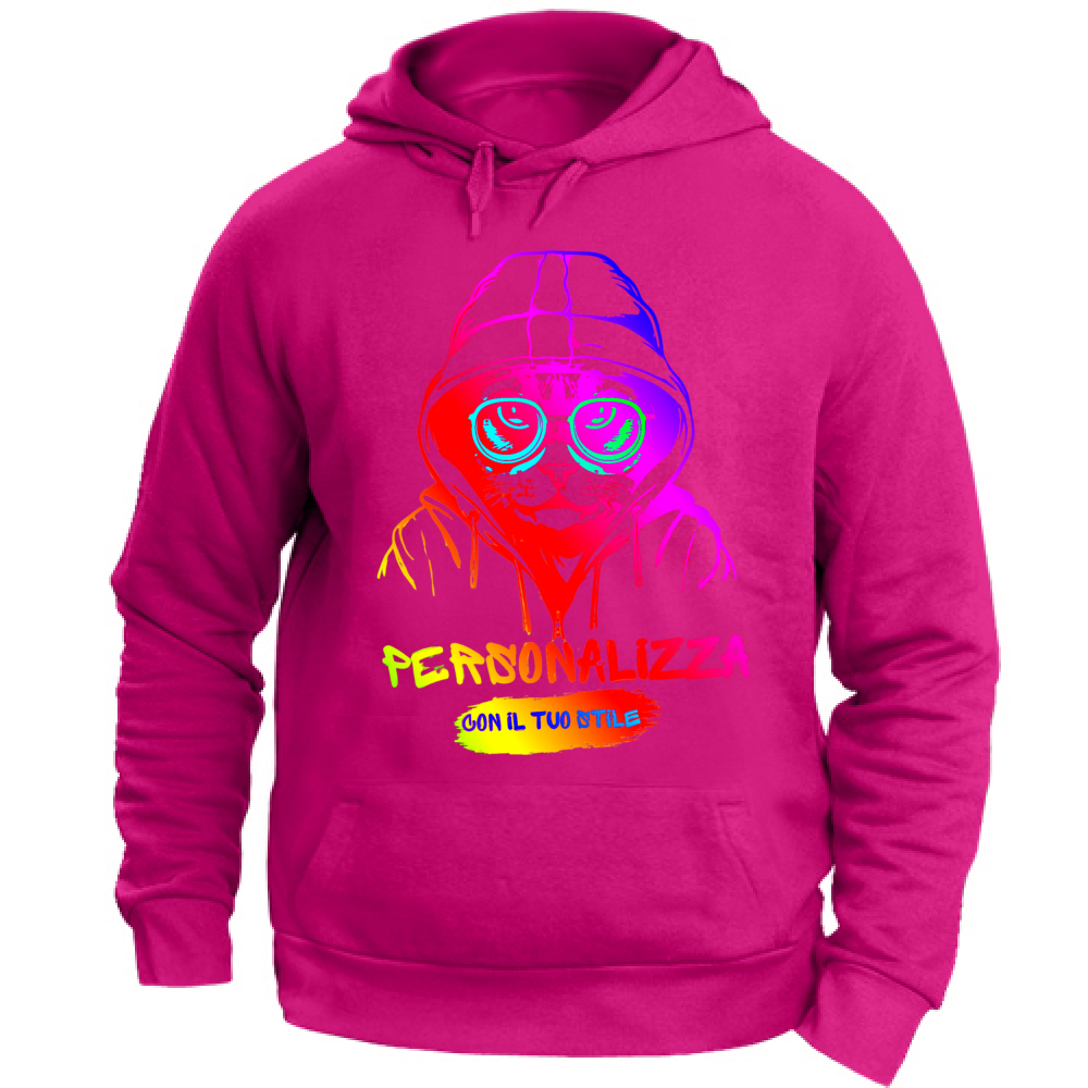 FELPA PERSONALIZZABILE ADULTI UNISEX CON CAPPUCCIO