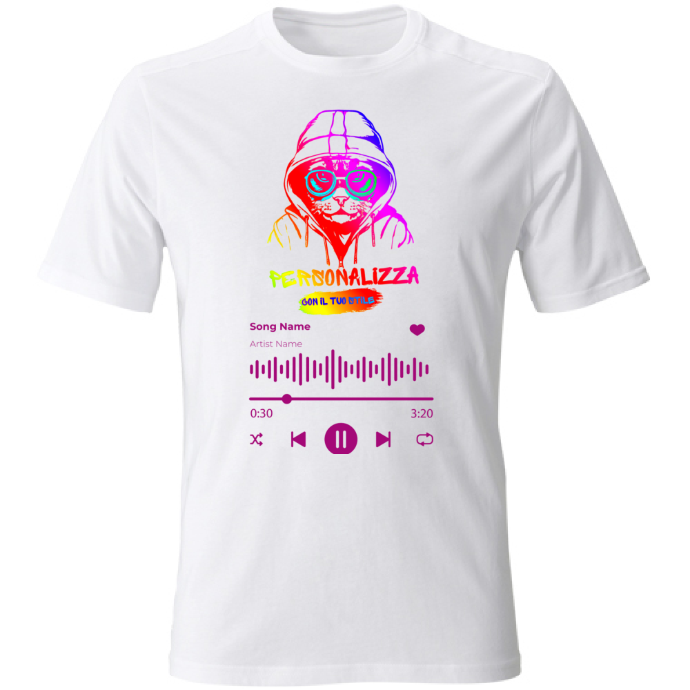 T-SHIRT UNISEX ADULTI SPOTIFY PERSONALIZZATA