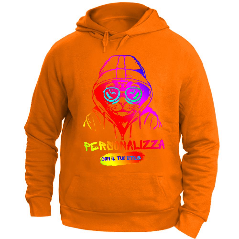 FELPA PERSONALIZZABILE BAMBINI UNISEX CON CAPPUCCIO