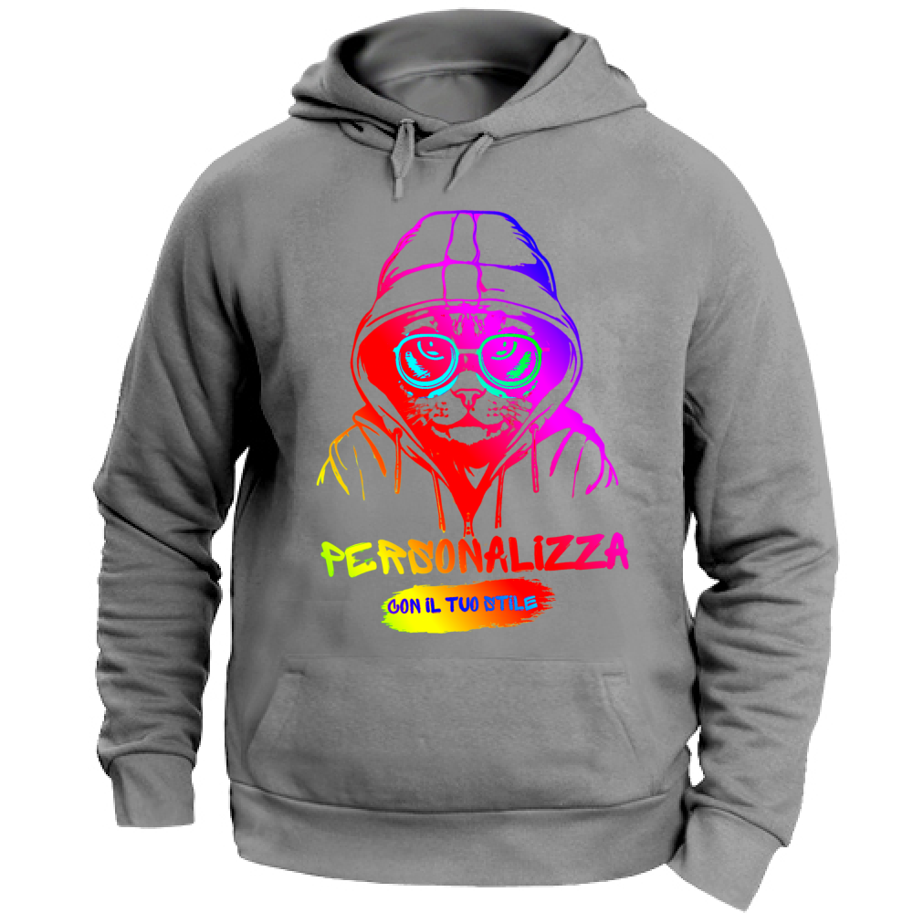 FELPA PERSONALIZZABILE ADULTI UNISEX CON CAPPUCCIO