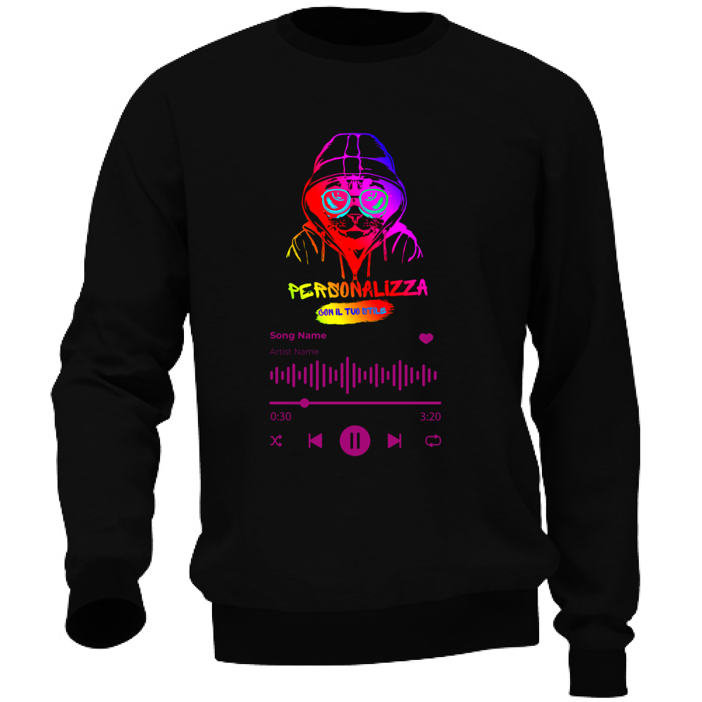 FELPA UNISEX ADULTI  SPOTIFY A GIROCOLLO