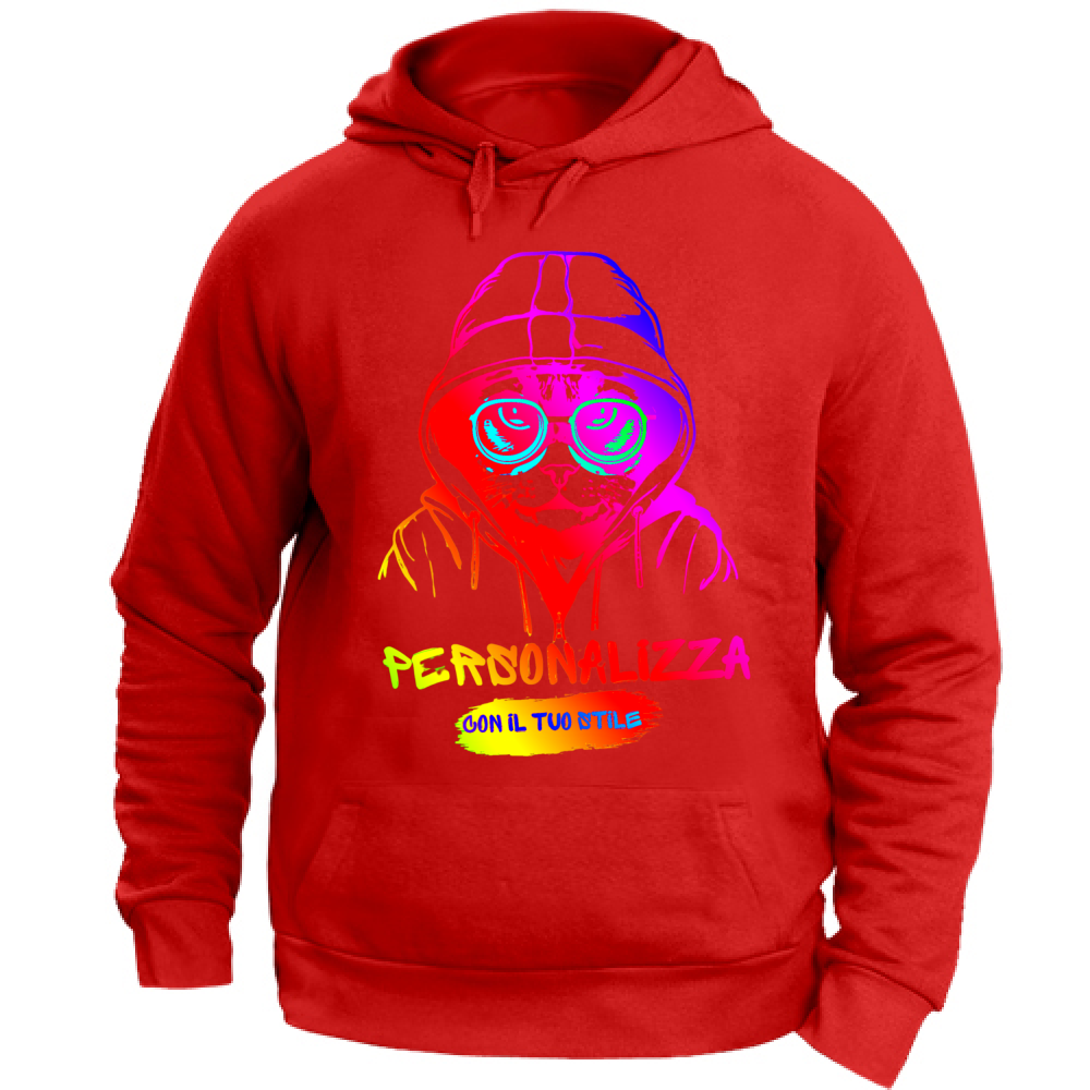 FELPA PERSONALIZZABILE BAMBINI UNISEX CON CAPPUCCIO