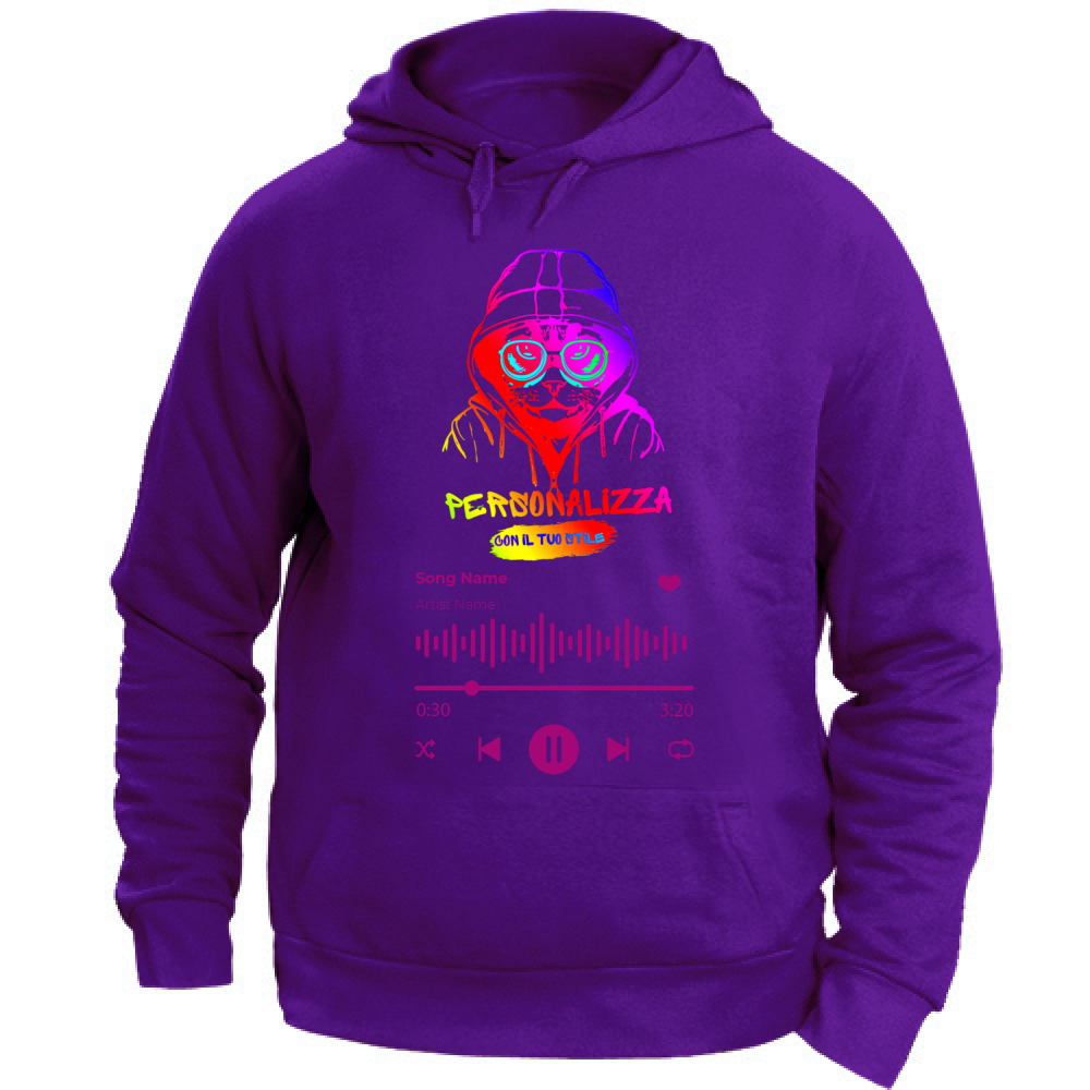 FELPA UNISEX ADULTI SPOTIFY CON CAPPUCCIO