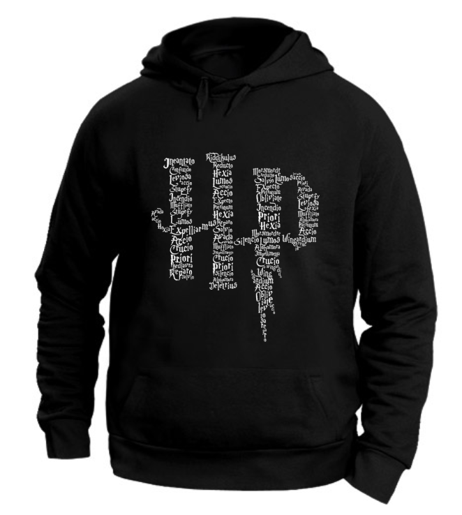 FELPA CON CAPPUCCIO UNISEX ADULTI E BAMBINI HP