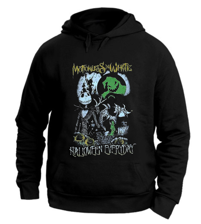 FELPA CON CAPPUCCIO UNISEX ADULTI E BAMBINI JACK SKELETRON