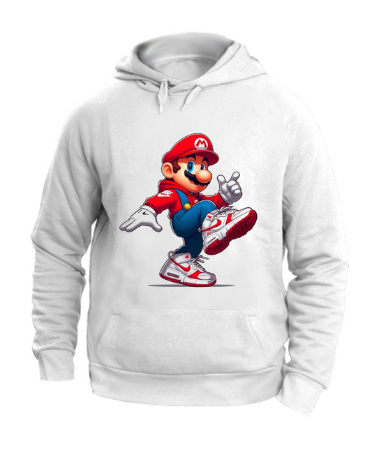 FELPA CON CAPPUCCIO UNISEX ADULTI E BAMBINI MARIO SHOES