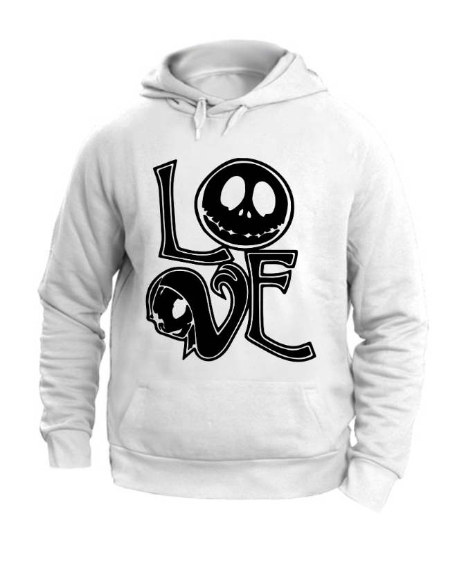 FELPA CON CAPPUCCIO UNISEX ADULTI E BAMBINI JACK LOVE