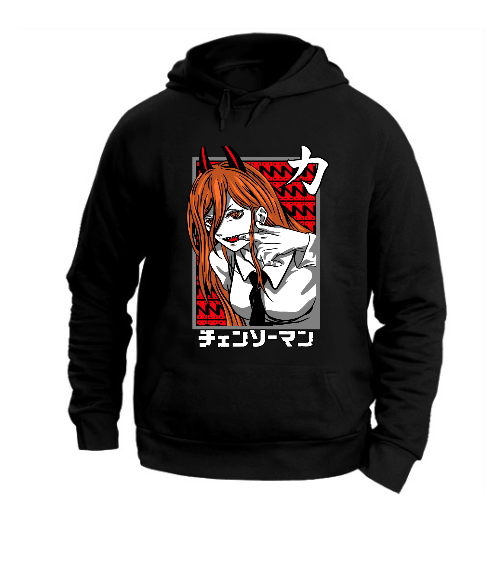 FELPA CON CAPPUCCIO UNISEX ADULTI E BAMBINI CHAINSAW MAN THE BLOOD