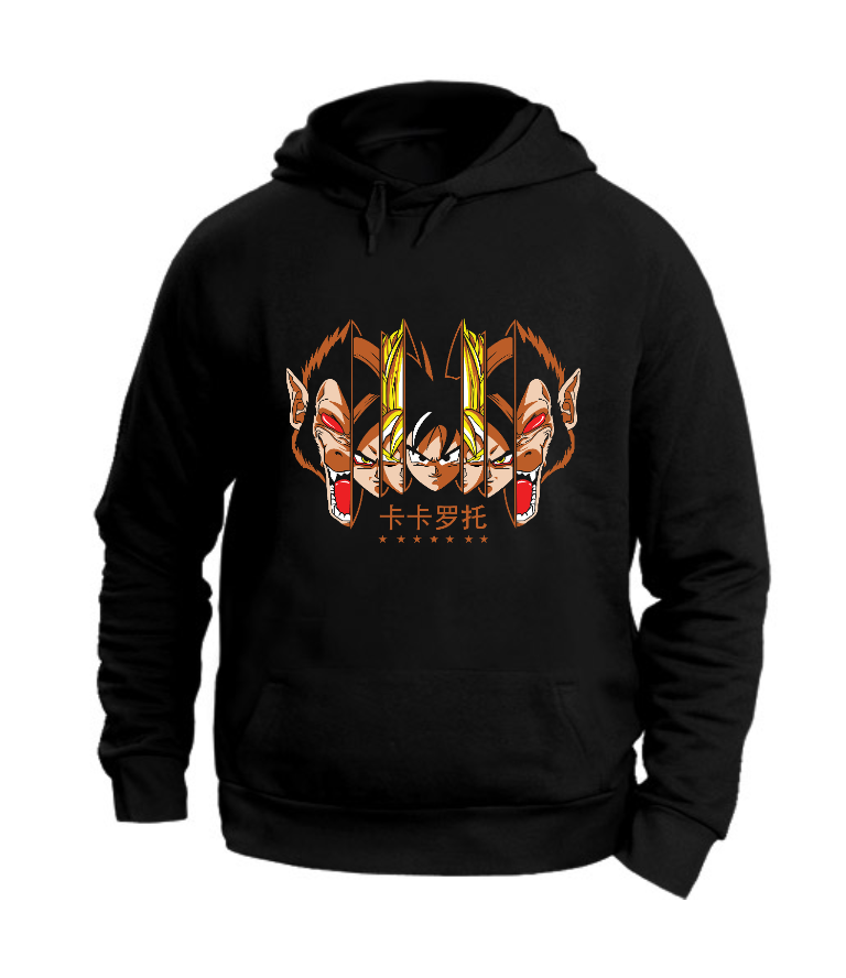 FELPA CON CAPPUCCIO UNISEX ADULTI E BAMBINI DRAGON BALL