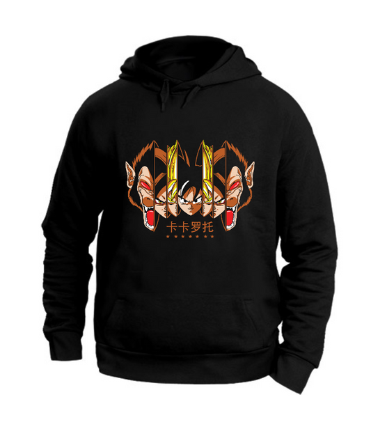 FELPA CON CAPPUCCIO UNISEX ADULTI E BAMBINI DRAGON BALL