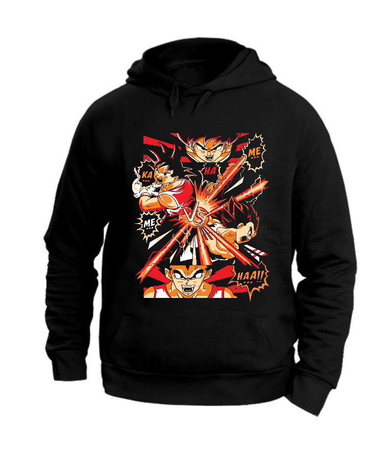 FELPA CON CAPPUCCIO UNISEX ADULTI E BAMBINI DRAGON BALL GOKU MEME