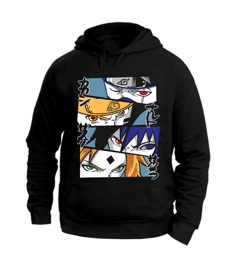 FELPA CON CAPPUCCIO UNISEX ADULTI E BAMBINI NARUTO