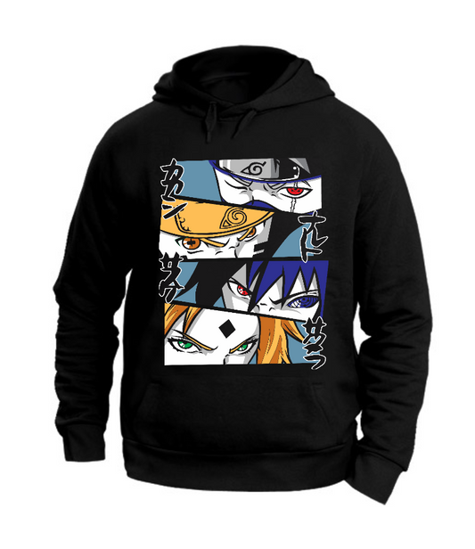 FELPA CON CAPPUCCIO UNISEX ADULTI E BAMBINI NARUTO