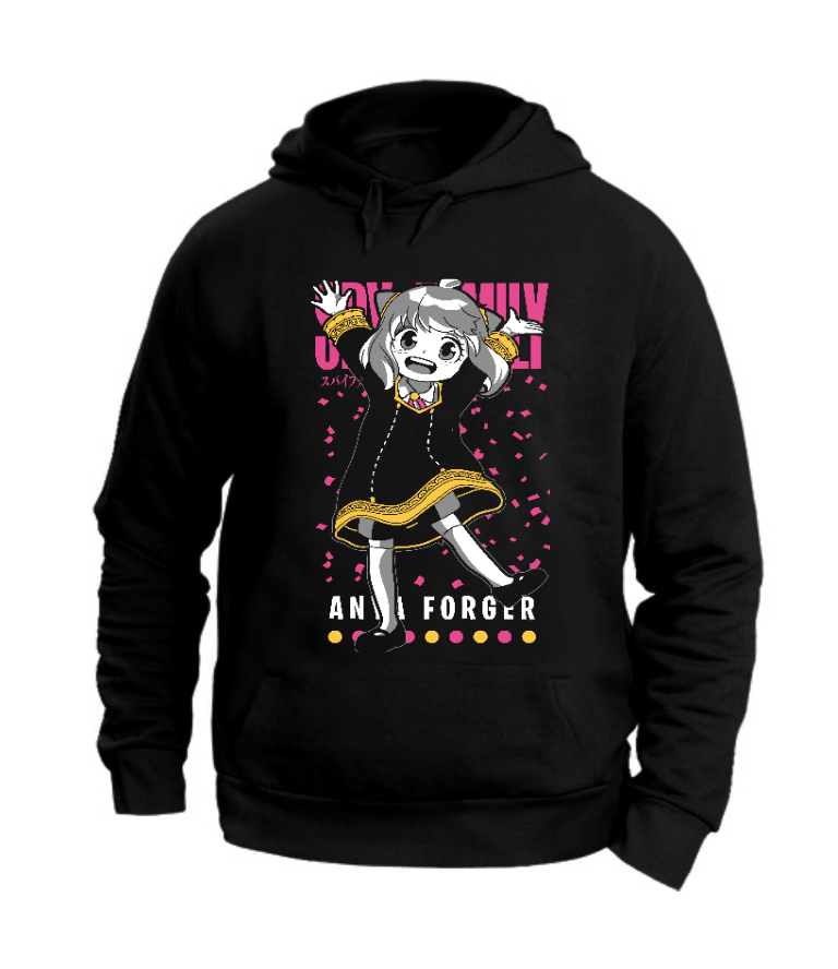 FELPA CON CAPPUCCIO UNISEX ADULTI E BAMBINI ANYA