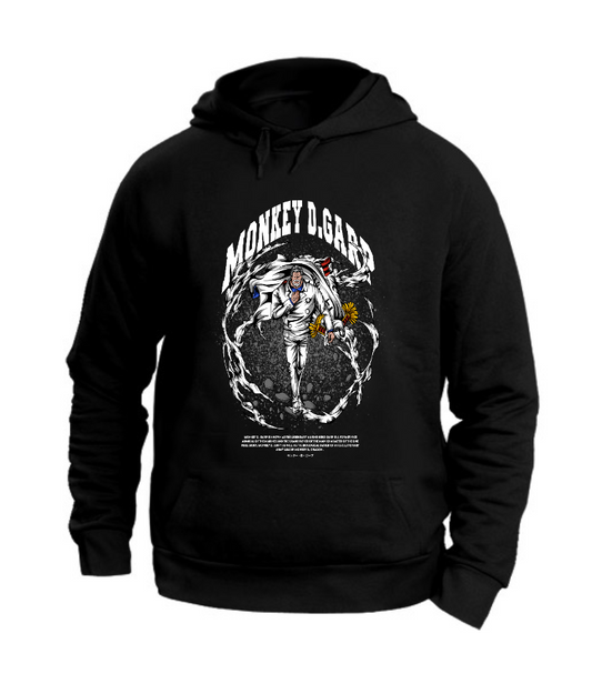 FELPA CON CAPPUCCIO UNISEX ADULTI E BAMBINI MONKEY D. GARP