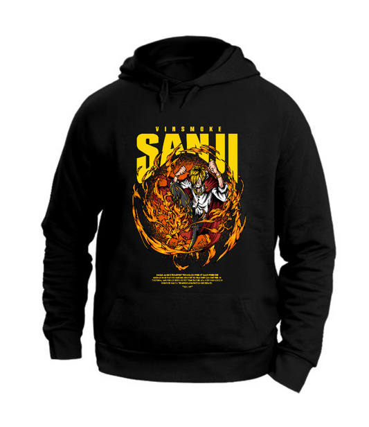 FELPA CON CAPPUCCIO UNISEX ADULTI E BAMBINI SANJI