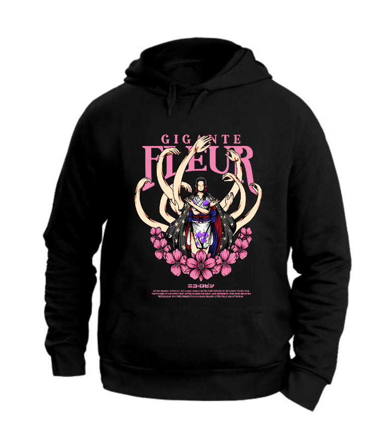 FELPA CON CAPPUCCIO UNISEX ADULTI E BAMBINI FLEUR