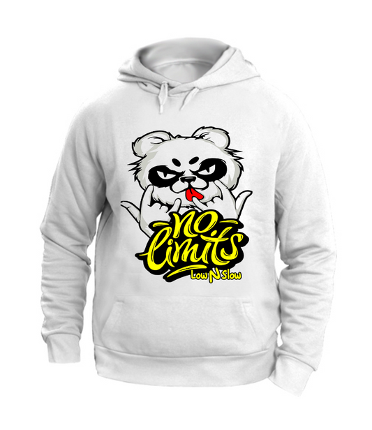 FELPA CON CAPPUCCIO UNISEX ADULTI E BAMBINI NO LIMITS