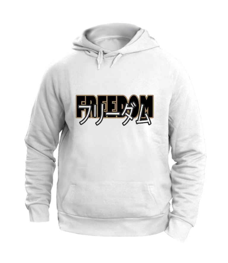 FELPA CON CAPPUCCIO UNISEX ADULTI E BAMBINI FREEDOM