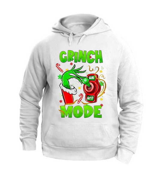 FELPA CON CAPPUCCIO UNISEX ADULTI E BAMBINI GRINCH MODE