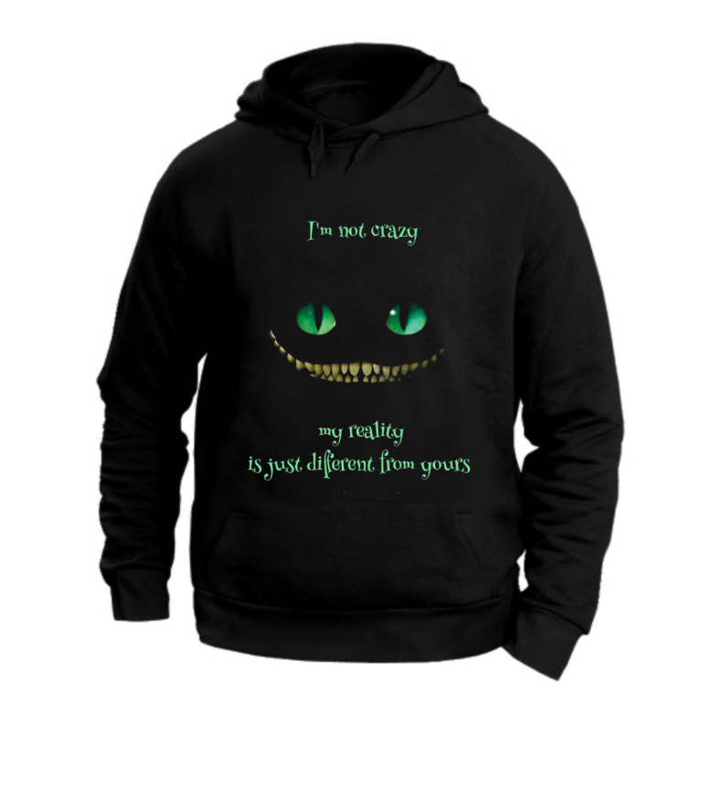 FELPA CON CAPPUCCIO UNISEX ADULTI E BAMBINI NOT CRAZY