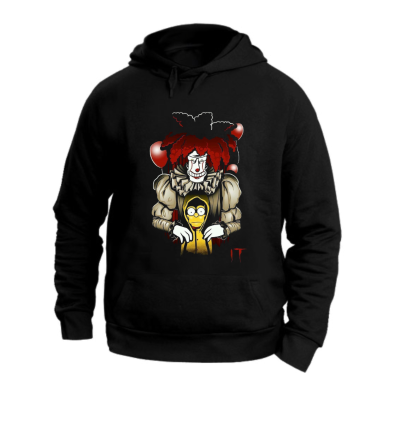 FELPA CON CAPPUCCIO UNISEX ADULTI E BAMBINI BART VS TELESPALLA BOB
