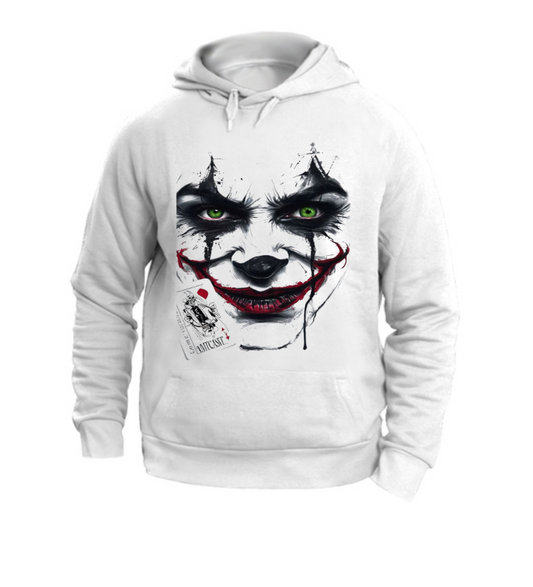 FELPA CON CAPPUCCIO UNISEX ADULTI E BAMBINI JOKER